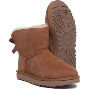 UGG Mini Bailey Bow Corduroy "Chestnut" Winter Boot Size 8